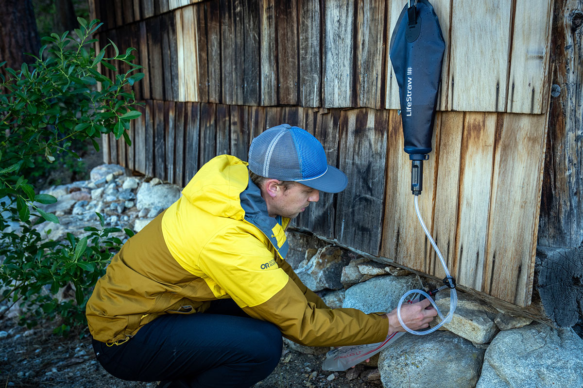 ​​Outdoor Research Foray II GTX rain jacket (filtering water)